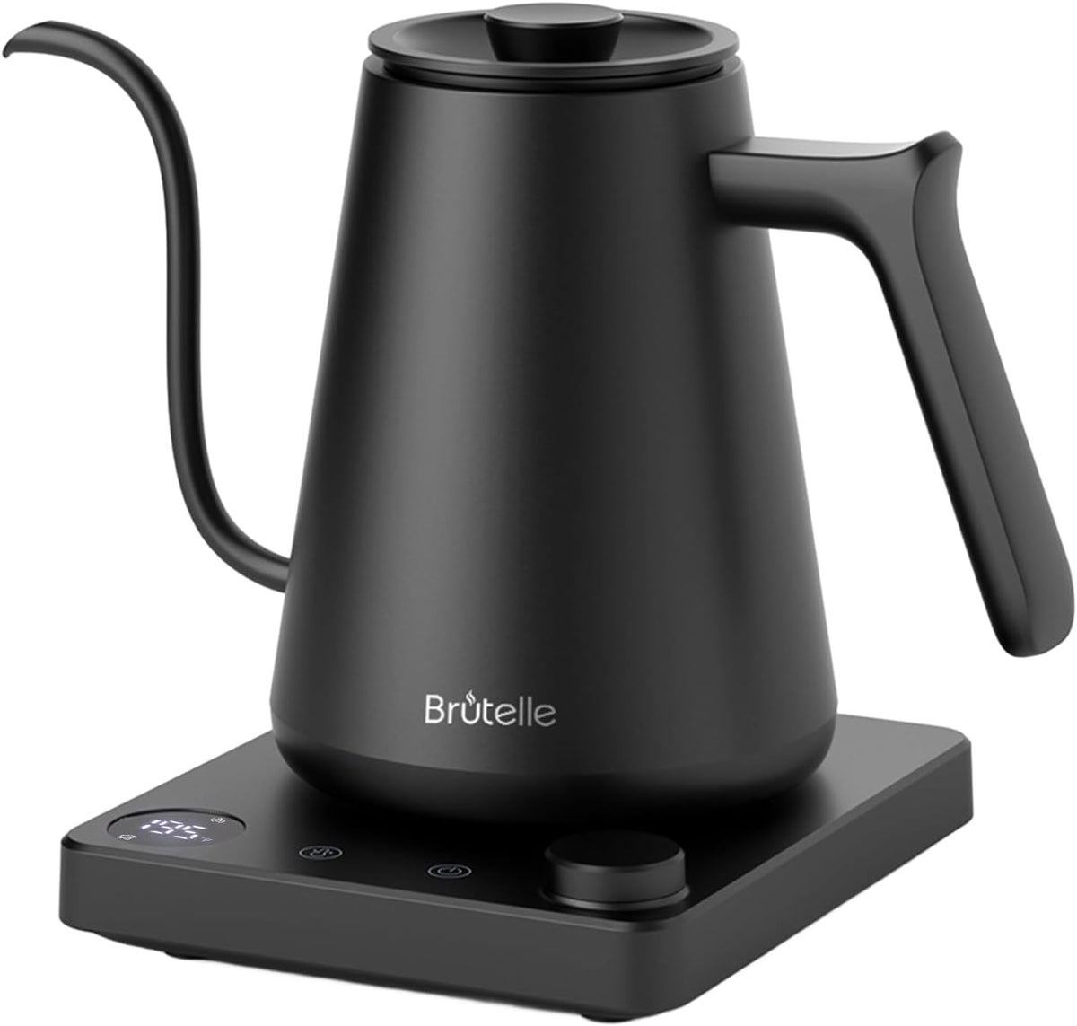 Gooseneck Electric Kettle Coffee Kettle with ±1°F Temperature Control, 27oz/0.8L 1200W Rapid Heating, 2Hours Keep Warm Automatic Shut Off Stainless Steel for Pour Over Coffee & Tea - Black