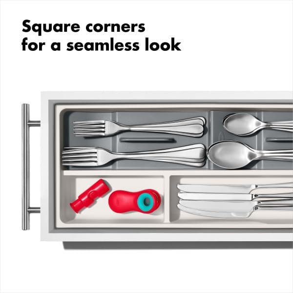 OXO Good Grips Kitchen, Compact Spice Drawer Organizer, White