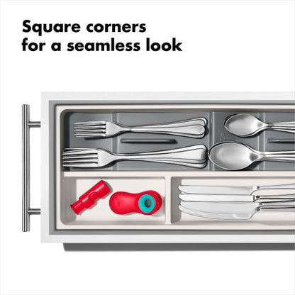 OXO Good Grips Kitchen, Compact Spice Drawer Organizer, White