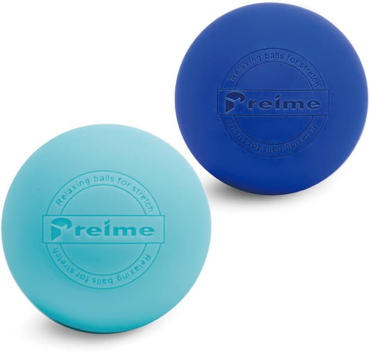 Massage Lacrosse Balls for Myofascial Release, Trigger Point Therapy,Manual Massage Balls, Muscle Knots, and Yoga Deep Tissue Massage. Set of 2 Firm Balls (Ivory and Off-White)