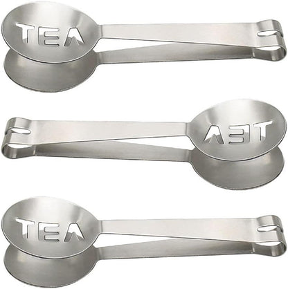 3 Pcs Stainless Steel Tea Bag Tongs Tea Bag Squeezer for Sugar Candy Ice