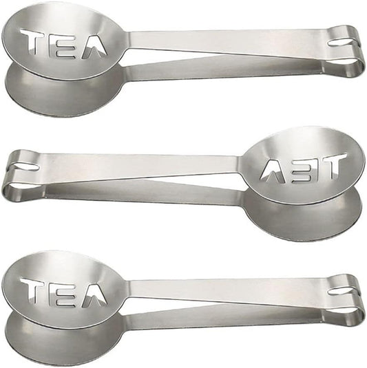 3 Pcs Stainless Steel Tea Bag Tongs Tea Bag Squeezer for Sugar Candy Ice