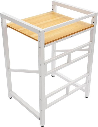 Washer Dryer Stacking Rack Stand, 25.6" Wide Over the Washer and Dryer Storage Shelf, Heavy Duty Washing Machine Shelf with Height Adjustable Shelves for Laundry Room, Bathroom, 661lbs Load Capacity