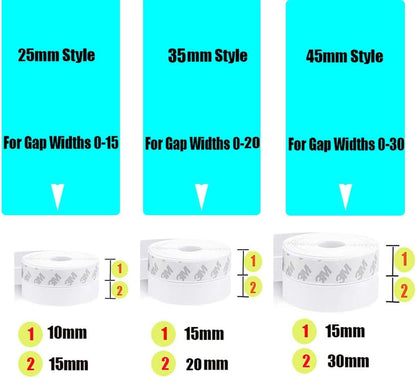 Silicone Seal Strip,Weather Stripping for Door or Window,Weatherproof Soundproof Self Adhesive Door Strip Bottom, Door Draft Stopper Silicone Strip Tape (Black Length 16.5 Feet Width 45mm)