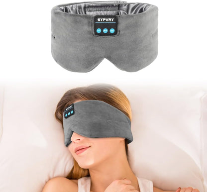 Sleep Mask Bluetooth 5.4 Headphones Soft Wireless Headband Eye Mask Blackout with Microphone (Emerald)