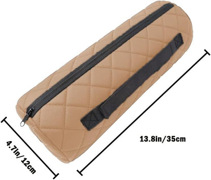 Car Neck Pillow for Pain Relief,Cars Seat Long Back Cervical Neck Support Pillow,Car Side Travel Headrest Round Roll Log Cylinder Pillows for Driving Seat,Memory Foam(Black)