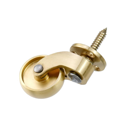Semetall 4PCS Swivel Caster Wheels Square Cup Furniture Castors (Bronze) | 150kg Load Capacity, with Screws for Piano Feet, Sofa, Table, 1.02 Inch (26mm) Wheels