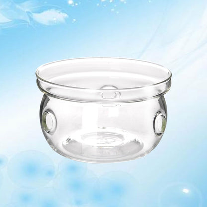 Creative Glass Tea Pot with Insulated Design Heating Base Warmer Stylish Glass Base for Home and Tea Party Use