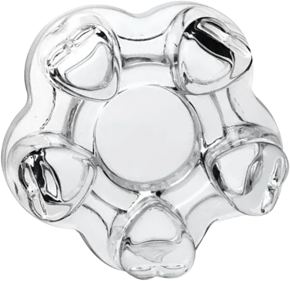 VOSAREA Heart Shape Glass Tea Pot Warmer Base with Heat Preservation and Candlestick Function, Creative Stylish Glass Base for Tea Pot Heating and Warmth