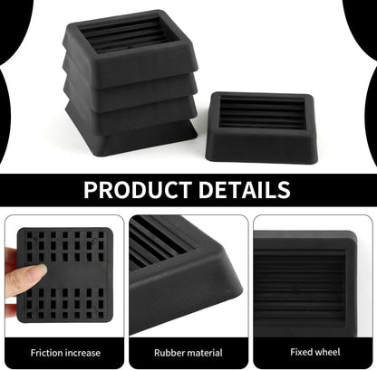 Non Slip Furniture Pads Wheel Stoppers for Office Chairs Beds Couches Prevent Sliding on Carpet Hard Floors Fits 1-4 Inch Wheels Silicone Caster Cups Durable Grips (10 PCS)