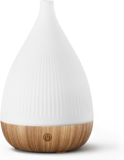 Ultrasonic Essential Oil Diffuser, Home Fragrance Aroma Diffuser with Auto Shut-Off, Color Change Night Light & Ultra-Quiet Operation, BPA-Free Portable Aromatherapy Humidifier for Home (Black)