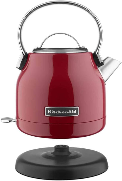 KitchenAid 1.25L Electric Kettle KEK1222, Empire Red | Removable Lid for Easy Filling, Stainless Steel Design, Convenient Pouring Spout, Compact Design
