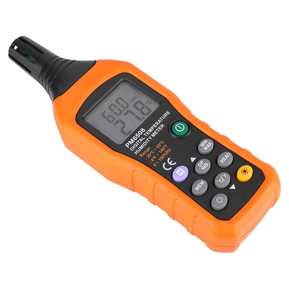 PM6508 High Precision Handheld LCD Digital Temperature Humidity Meter Thermometer Hygrometer for Home and Industrial Using 7.12.41.1in