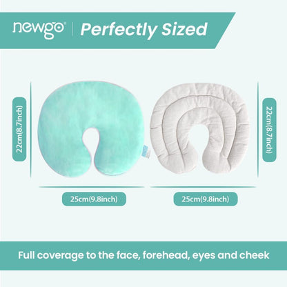 NEWGO Face Heating Mask, Moist Heat for Sinus & Migraine, Purple | Reusable and Easy to Use, Microwavable Warm Compress for Sinus Pressure, Migraine, and Tension Headache Relief