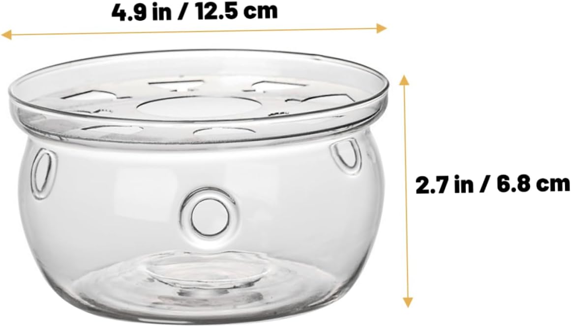 High Borosilicate Glass Tea Warmer Base Elegant Teapot Heating Accessory for Tea Ceremony Housewarming Birthdays Decorative Practical Design