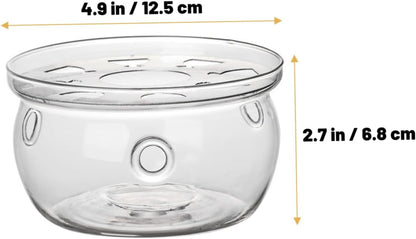 High Borosilicate Glass Tea Warmer Base Elegant Teapot Heating Accessory for Tea Ceremony Housewarming Birthdays Decorative Practical Design