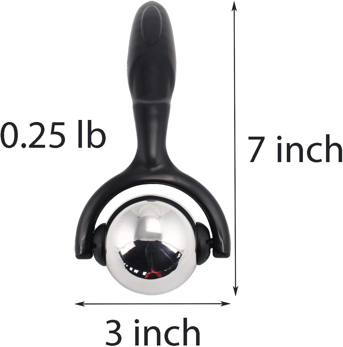 Vinyl Quote Me Roller Massage Ball - Ergonomic Handle Cold Warm Compression Temperature Keeper Stainless Steel Muscle Pain Relief Body Neck Shoulder Back Leg Calf Therapy Ice Heat Stick