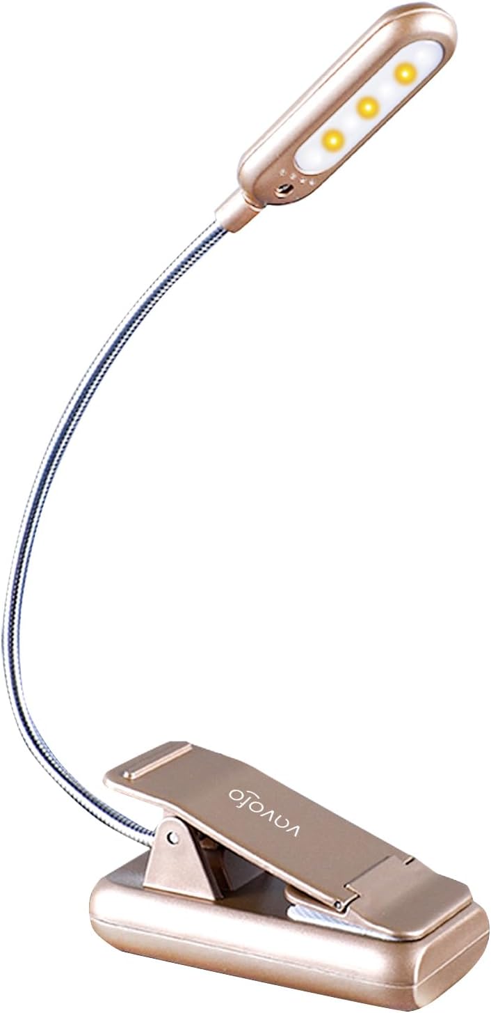 VAVOFO Rechargeable Reading Light, Clip on Book Light for Reading in Bed