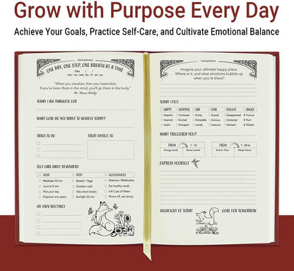 Gratitude Journal for Women with Guided Daily Prompts, Goal Setting & Habit Tracker—90-Day Mindfulness & Self-Care Journal with Relaxing Coloring Pages for Mood, Mindset & Sobriety Support (Hardcover)