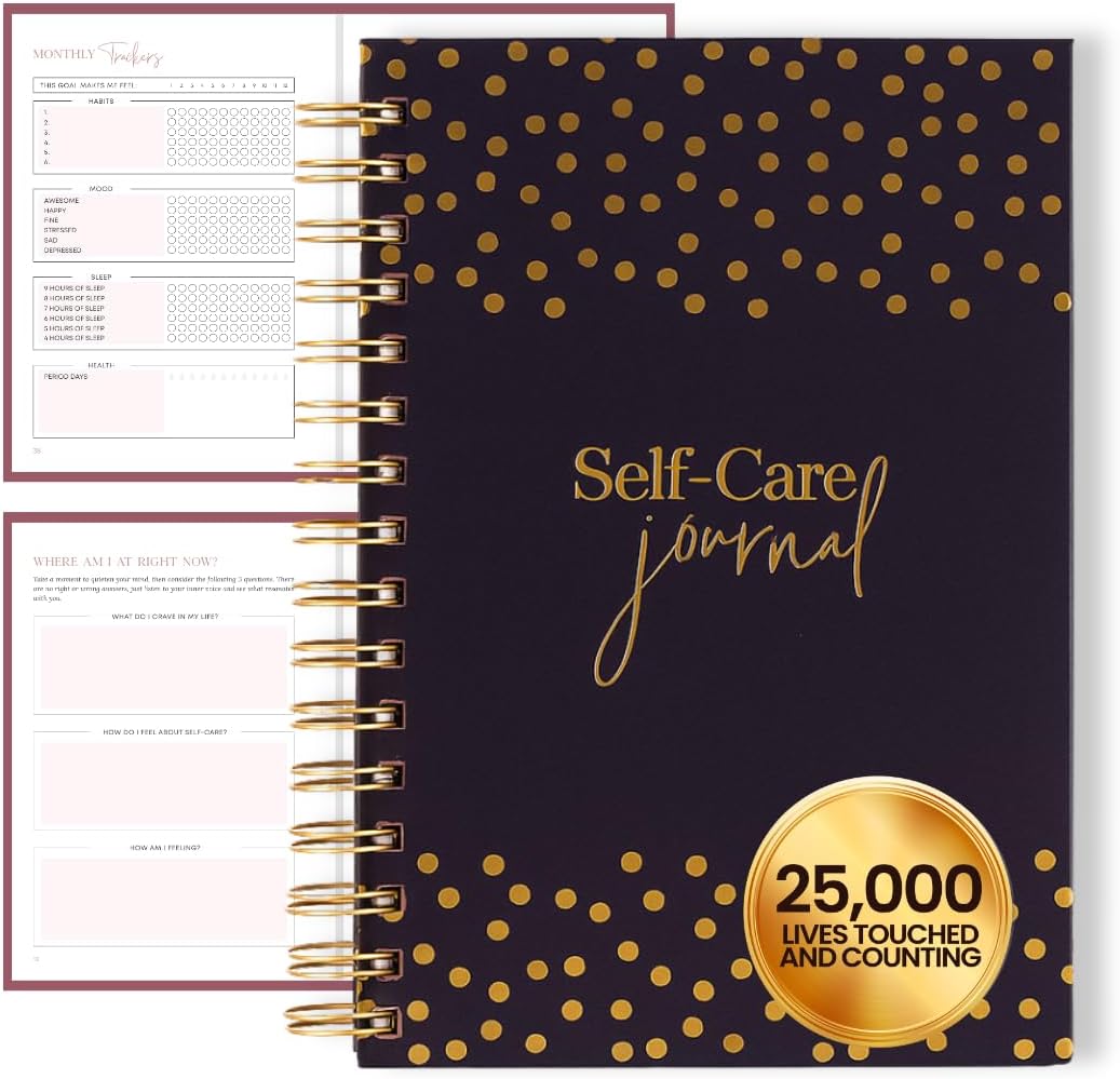 Daily Self Care Journal for Women - A5, Wellness Journal with Prompts - Goal Journal for Happiness,Mindfulness,Productivity & Personal Development - Reduce Stress & Improve Mental Health - Pink | Guided 90-Day Daily & Weekly, Undated Reflection Planner,