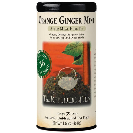 The Republic of Tea Orange Ginger Mint Herbal Tea, Caffeine Free