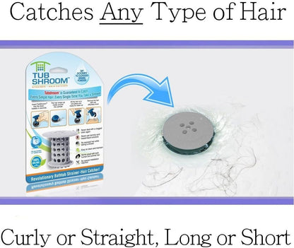 TubShroom and SinkShroom Drain Protectors Hair Catchers for Bathtubs and Sinks, Chrome