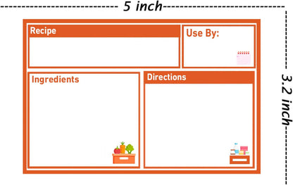 Freezer Meal Labels,3.2 X 5 Inches Freezer Pantry Labels for Bags Oil and Water Resistant Food Storage, Bags Meal with Instructions(50 Pcs Blue)