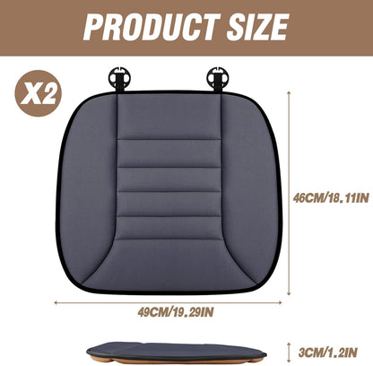 Car Seat Cushion Pad 1.2" Thick Comfort Seat Protector for Car Driver Seat Office Chair Home Use Memory Foam Seat Cushion with Non Slip Bottom, 20'' x 18.5'', Black