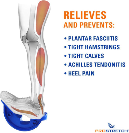 ProStretch Original Calf Stretcher & Tuli's Classic Heel Cups Bundle - Plantar Fasciitis & Heel Pain Relief