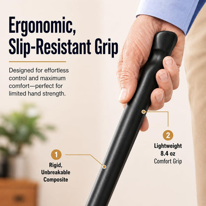 Extra Long Shoe Horn - 30 Inch Stainless Steel for Seniors | Extended Handle, Heavy Duty Metal, Standing Use, Fits Boots & Dress Footwear, Men and Women, Elderly, Tall