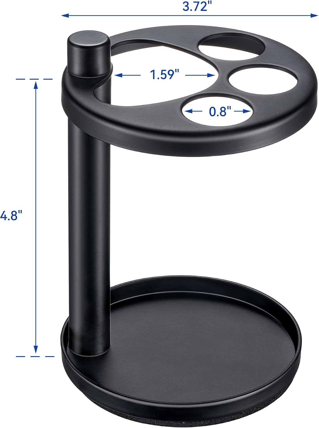 Toothbrush & Toothpaste Holder for Bathroom Countertop, Metal Electric Toothbrush Stand with Razor Slot, Ideal Design Caddy for Kids & Family, Black
