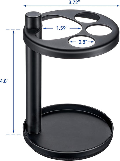 Toothbrush & Toothpaste Holder for Bathroom Countertop, Metal Electric Toothbrush Stand with Razor Slot, Ideal Design Caddy for Kids & Family, Black