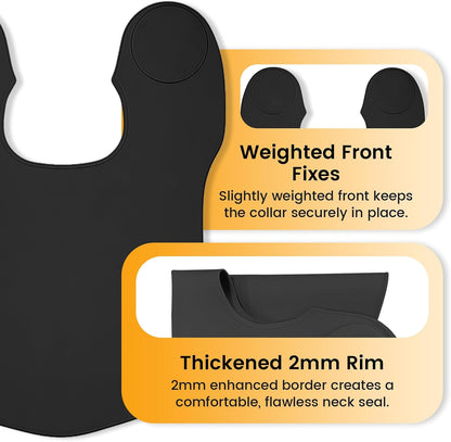 Wokyo Silicone Hair Cutting Collar, Non-slip Hair Cutting Mat Haircut Cape Catcher Neck Wrap Guard Neck Fitting Accessories