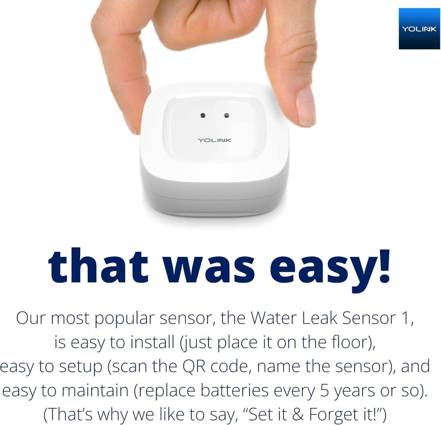 YoLink Water Leak Starter Kit: Hub + 6 Leak Sensor 1 (Silent), LoRa Long-Range, App/SMS/Email Alerts, D2D Offline Triggers, 2 AAA Up to 5-Year Battery, Compatible with Alexa/IFTTT/Home Assistant