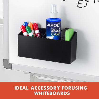 Magnetic Dry Erase Marker Holder for Whiteboard, Fridge, Classroom | Acrylic Magnet Pen Holder for Office, Refrigerator, Whiteboard Maker Holder for Teacher, Locker Organizer Accessories(Clear)
