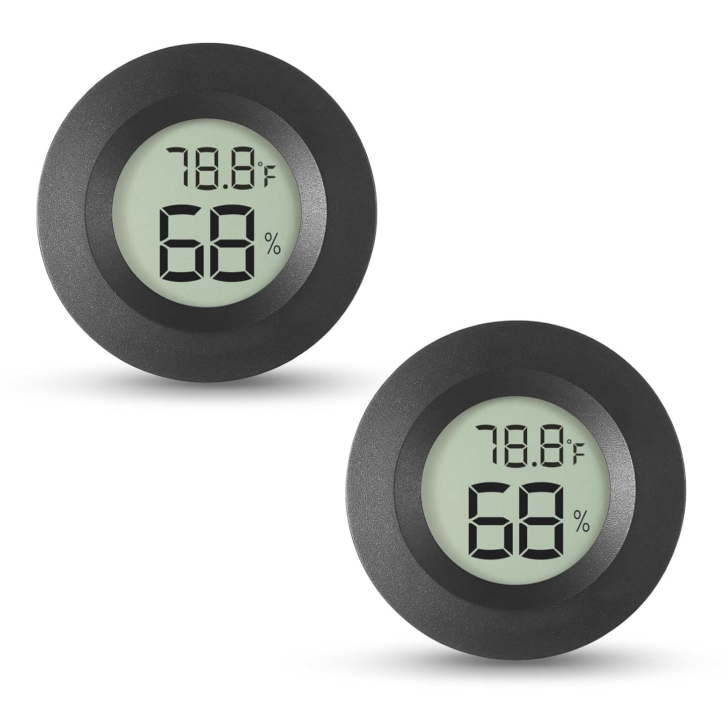 Atogou 3-Pack Mini Hygrometer & Thermometer, Indoor Digital Humidity Meter | ℉/℃, Outdoor Gauge Temperature for Home, Office, Reptile, Car, Greenhouse, Lab, Terrarium, Cellar.. A01 White