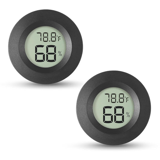 Atogou 3-Pack Mini Hygrometer & Thermometer, Indoor Digital Humidity Meter | ℉/℃, Outdoor Gauge Temperature for Home, Office, Reptile, Car, Greenhouse, Lab, Terrarium, Cellar.. A01 White