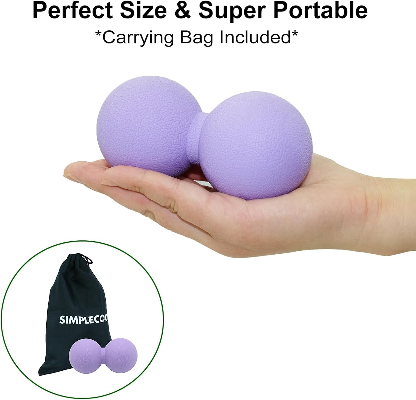 Hard Peanut Massage Ball, Double Lacrosse Massage Ball. Deep Tissue Massage Roller Mobility Ball for Physical Therapy Myofascial Release Muscle Relaxer Acupoint Massage (Blue) | Mobility Massager Tool for Deep Tissue Physical Therapy Myofascial Release
