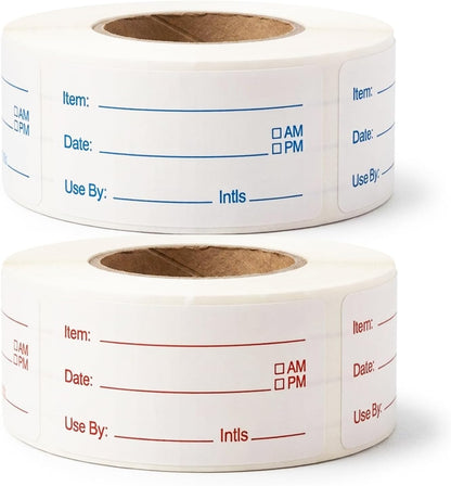 1200Pcs Removable Freezer Labels, 1 x 2 Inch Food Labels for Containers, Water Resistant Refrigerator Food Storage Date Stickers, No Residue Write-on Mason Jar Canning Labels for Kitchen Meal Prep