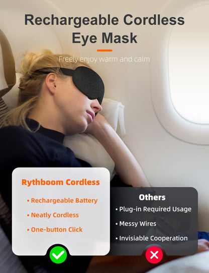 Silk Cordless Heated Eye Mask, Fast Heat Electric Warm Compress for Dry Eye