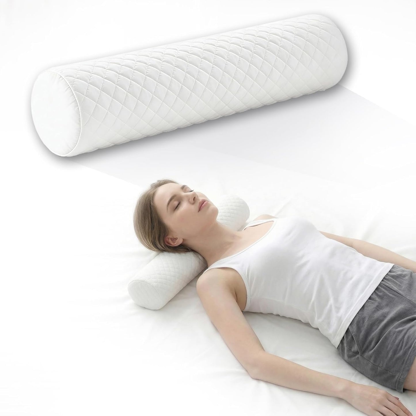 HJAHHSM Neck Roll Pillow | Memory Foam, Neck Support