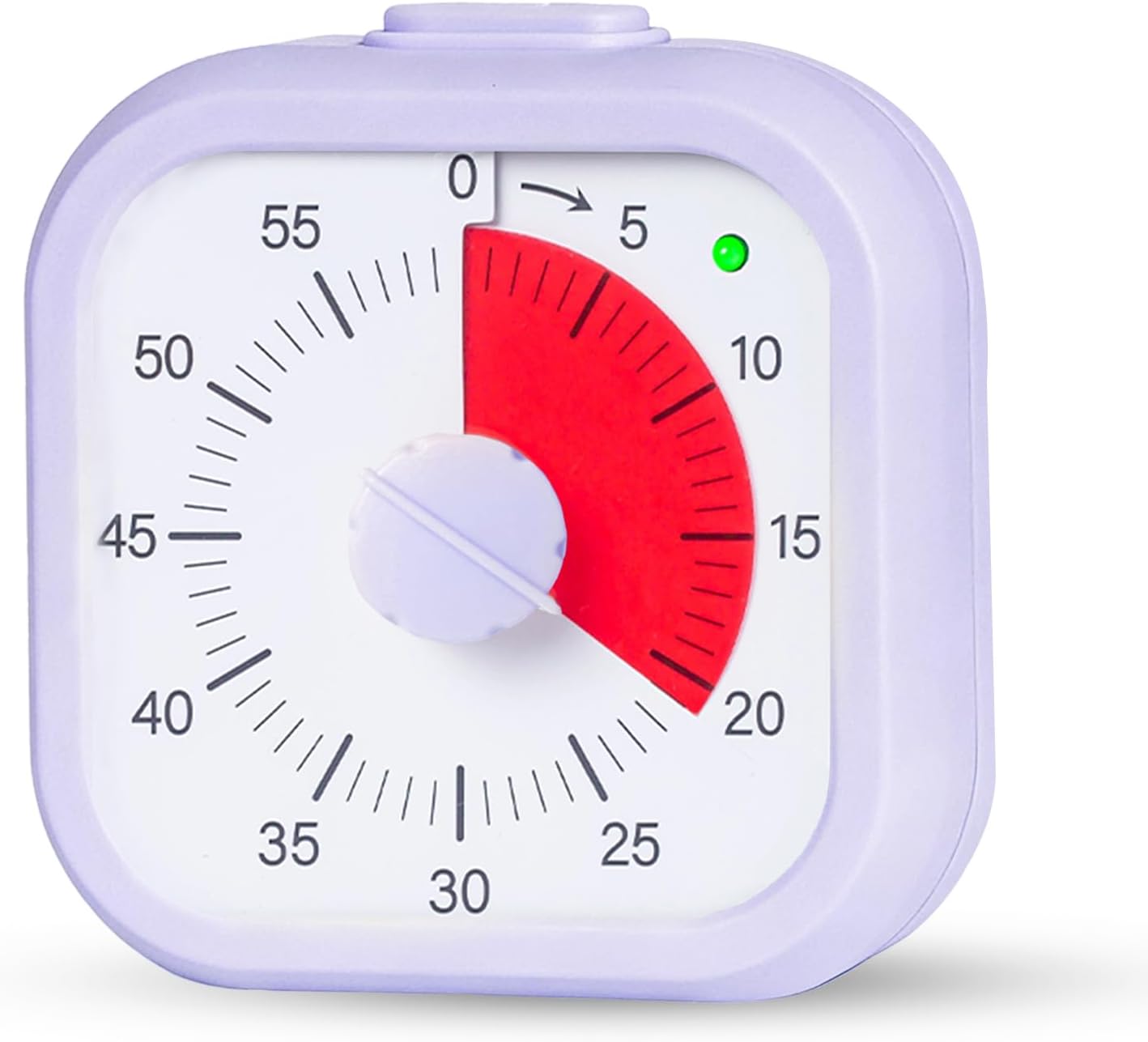 Visual Timer for Kids 60 Minute Countdown Timer Rainbow Disk Desk Timer Clock for Classroom Study Office Kitchen with Silent Operation (Purple)