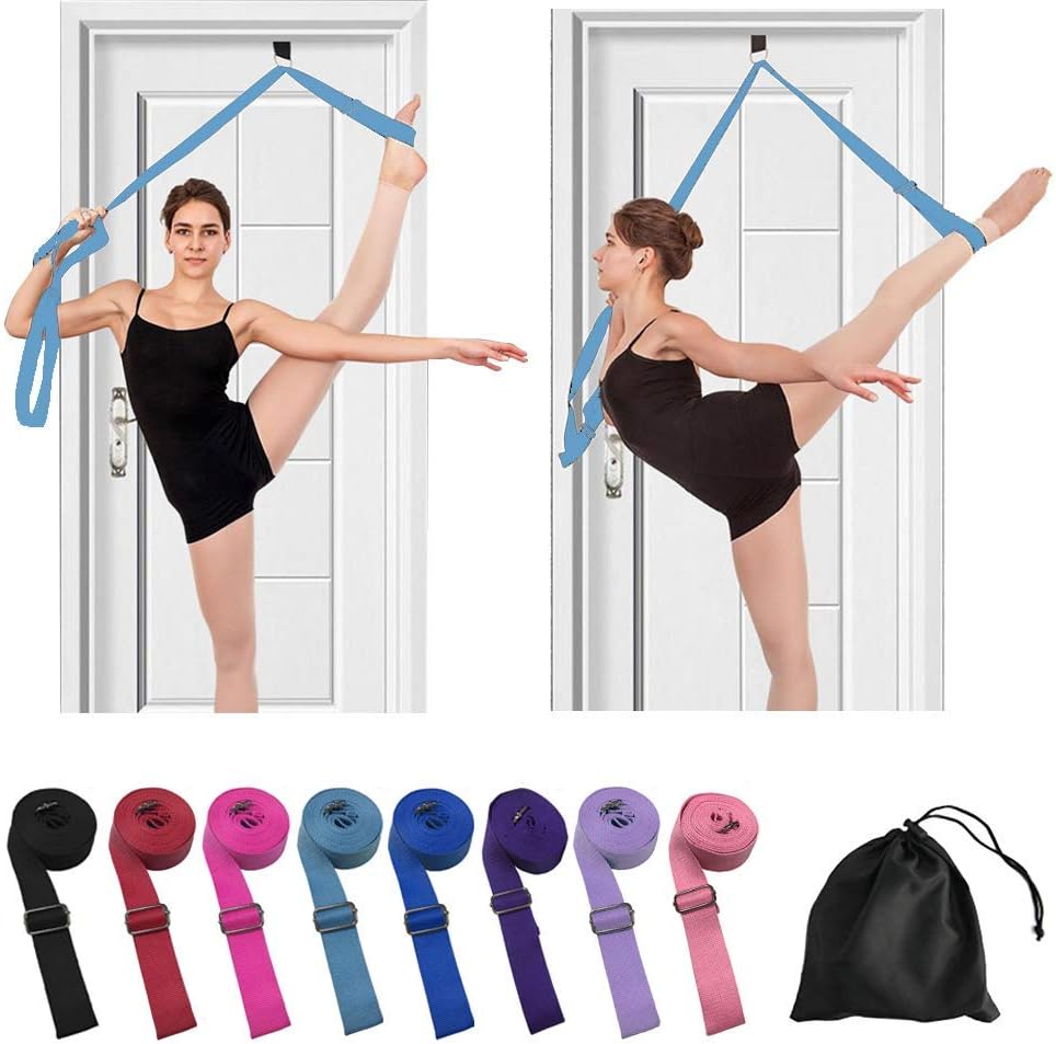 Leg Ballet Yoga Stretcher, Door Attachment Get More Flexible, Flexibility & Stretching Leg Straps - Great for Cheer Dance Gymnastics or Any Sport Trainer Premium Stretch Fitness Equipment