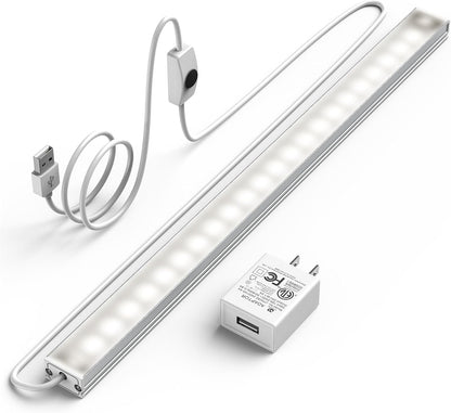 ASOKO Motion Sensor Dimmable Led Under Cabinet Light, 12" Cool White | ASOKO Motion Sensor Dimmable Led Under Cabinet Light, 12" Plug in Cool White 6000K Bar for Kitchen Counter Closet
