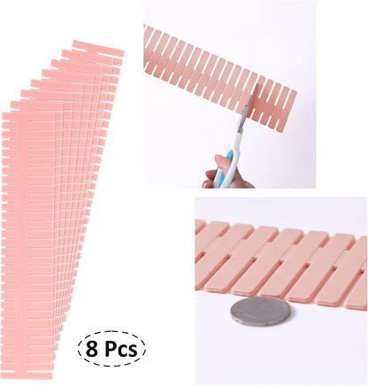 14.5 in White Adjustable Drawer Dividers, TWUTGAYW 8PC DIY Grid Drawer Organizer Dividers, Plastic Organizer Separator for Socks Underwear Makeup Cosmetic Clothes Can Help Tidy Kitchen Bedroom Dresser