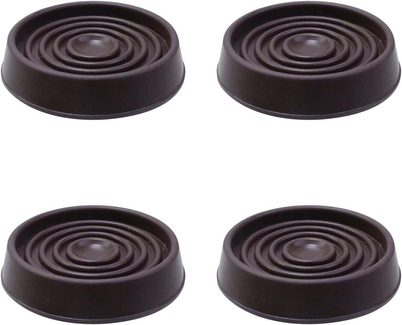 Semetall 1.5 Inch Rubber Caster Cups 8 Pack Black | Non Slip Furniture Coasters Floor Protectors for Bed Couch Table Chair
