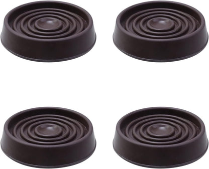 Semetall 1.5 Inch Rubber Caster Cups 8 Pack Black | Non Slip Furniture Coasters Floor Protectors for Bed Couch Table Chair