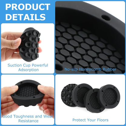 4pcs Anti Vibration Pads for Washing Machine, Anti Vibration Washing Machine Support, Scratch Resistant Stabilizer Stable For Washing Machine Anti Vibration Pad(COLOR:Black)