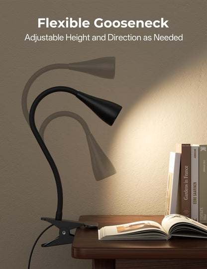 LED Neck Reading Light, Bendable Rechargeable Book Light 110-hr Lasting
