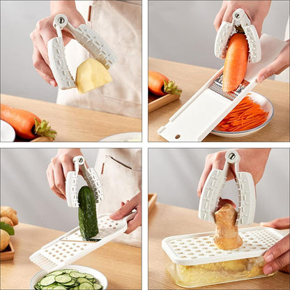 Cabilock 2pcs Hand Finger Protectors for Safe Vegetable Slicing Grey Food Cutter Safety Holders -cut Kitchen Gadgets for Finger Guard
